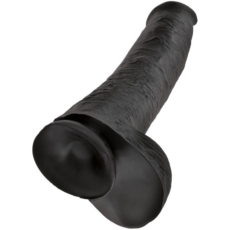 King Cock Realistic Penis With Balls 34.2 Cm Black | Niks.fi verkkokauppa