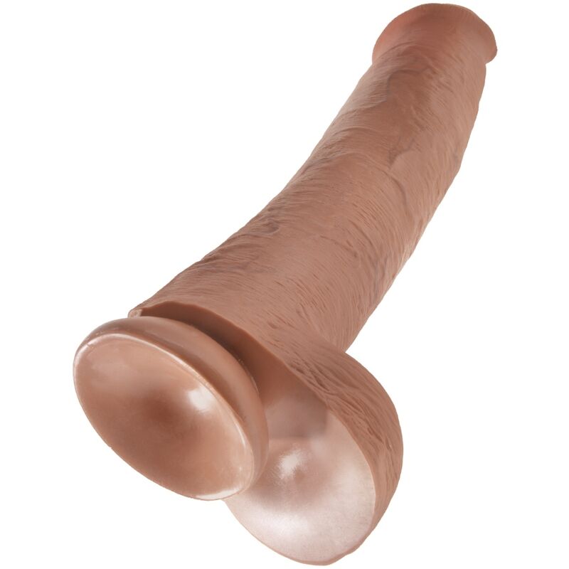 King Cock Realistic Penis With Balls 34.2 Cm Caramel | Niks.fi verkkokauppa