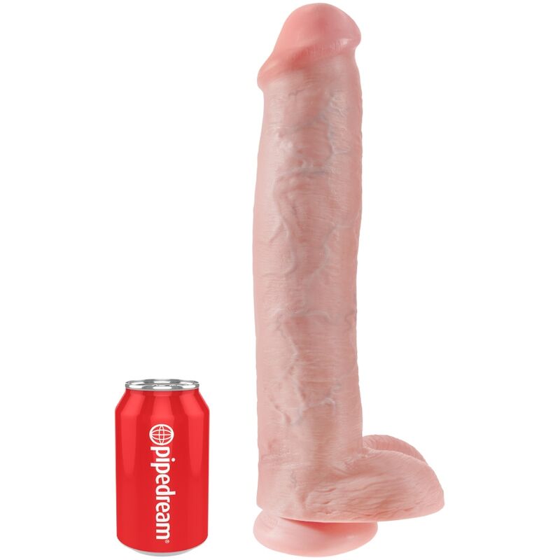 King Cock Realistic Penis With Balls 34.2 Cm Light | Niks.fi verkkokauppa