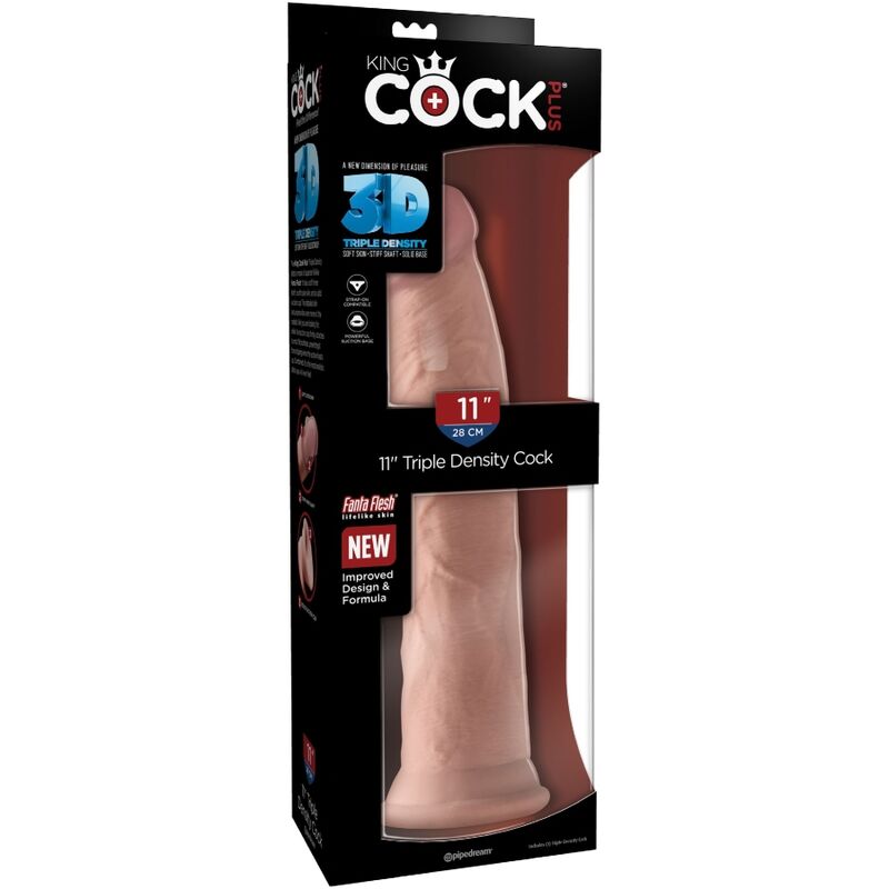 King Cock Realistic Penis 3D 26 Cm Light | Niks.fi verkkokauppa