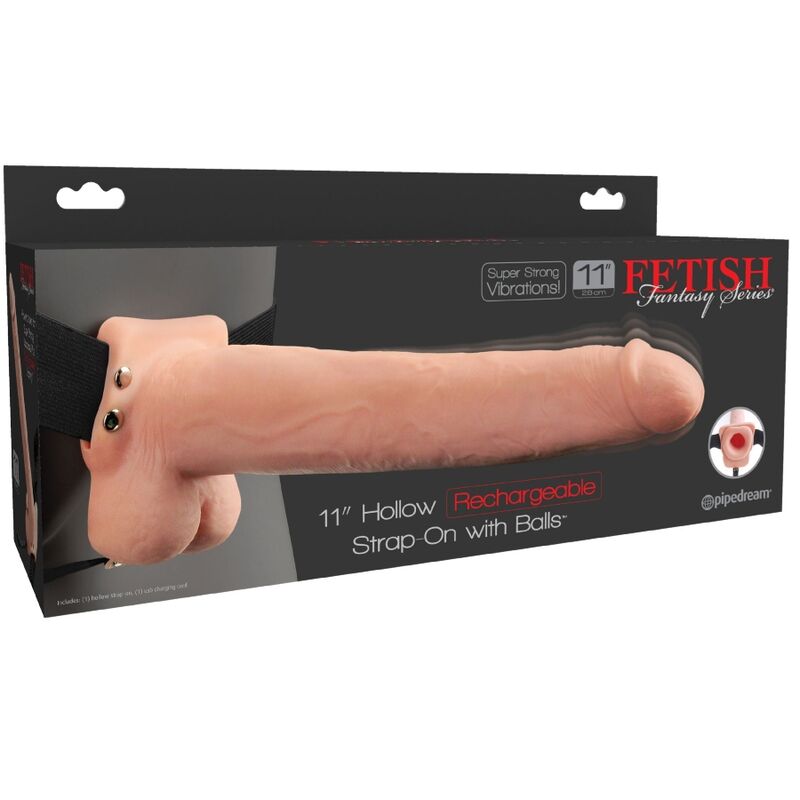 Fetish Fantasy Series Adjustable Harness Realistic Penis With Balls Rechargeable And Vibrator 28 Cm | Niks.fi verkkokauppa
