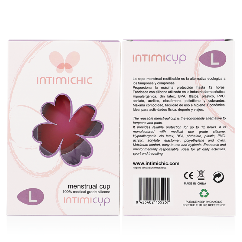 Intimichic Menstrual Cup Medical Grade Silicone Size L | Niks.fi verkkokauppa