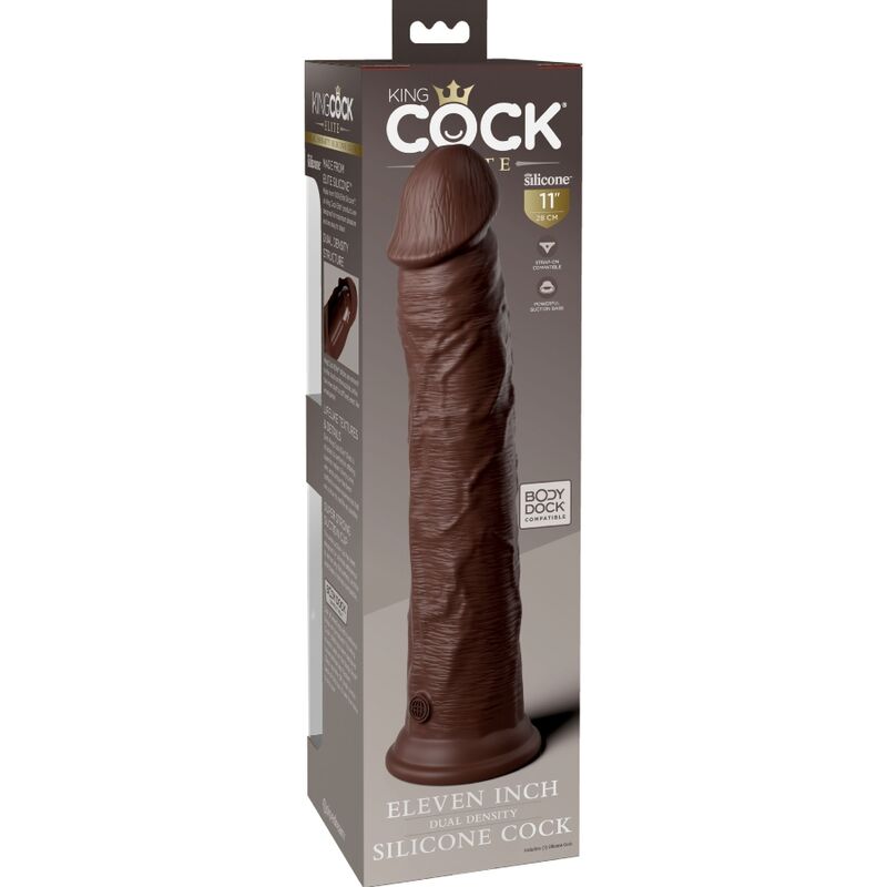 King Cock Elite Realistic Silicone Dildo 28 Cm Brown | Niks.fi verkkokauppa