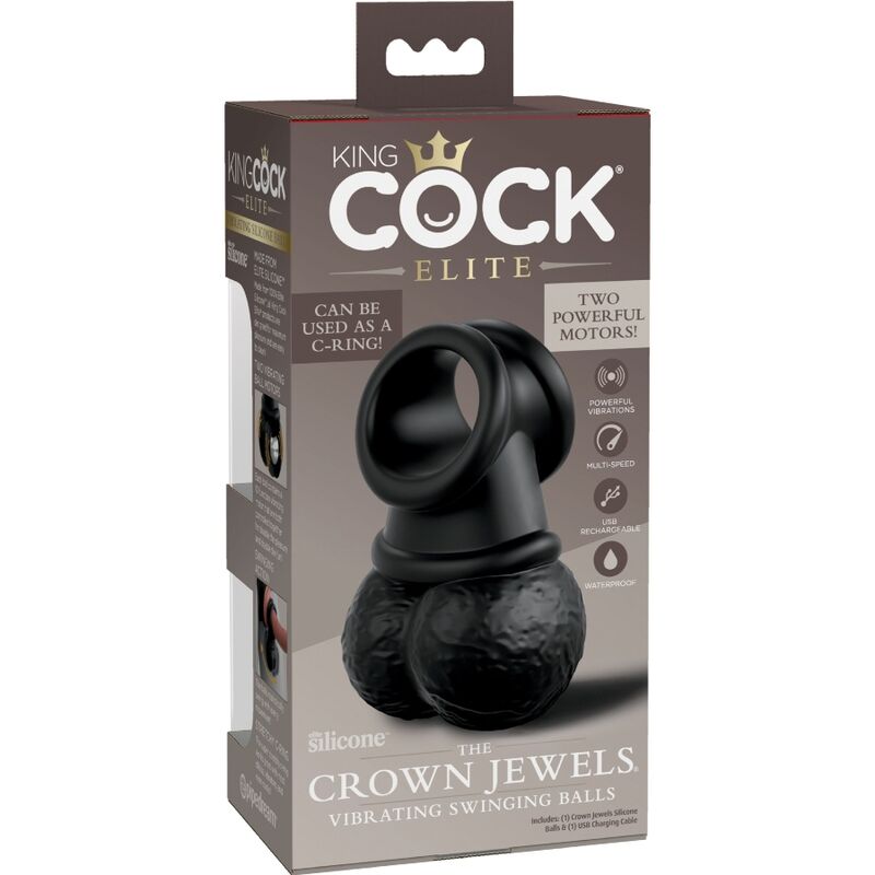 King Cock Elite Ring With Testicle Vibrating Silicone | Niks.fi verkkokauppa