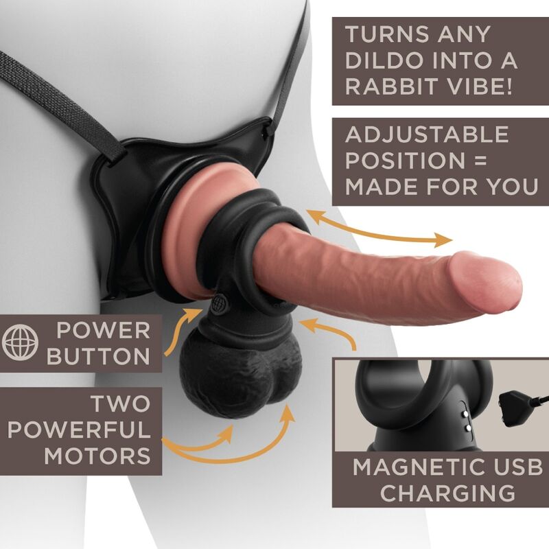 King Cock Elite Ring With Testicle Vibrating Silicone | Niks.fi verkkokauppa