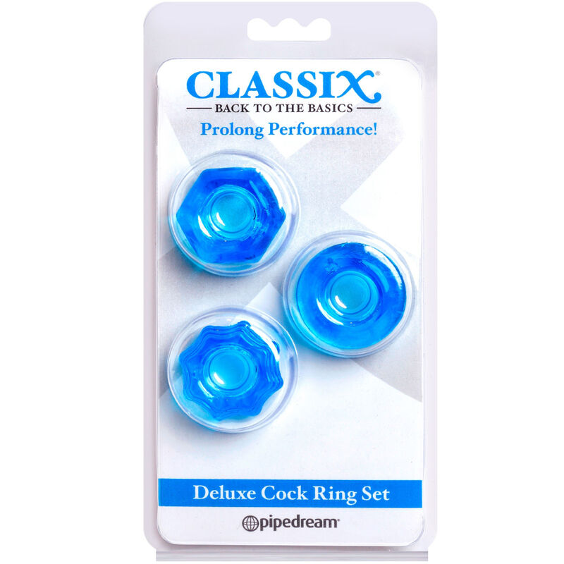 Classix Set Of 3 Rings Blue Penis | Niks.fi verkkokauppa