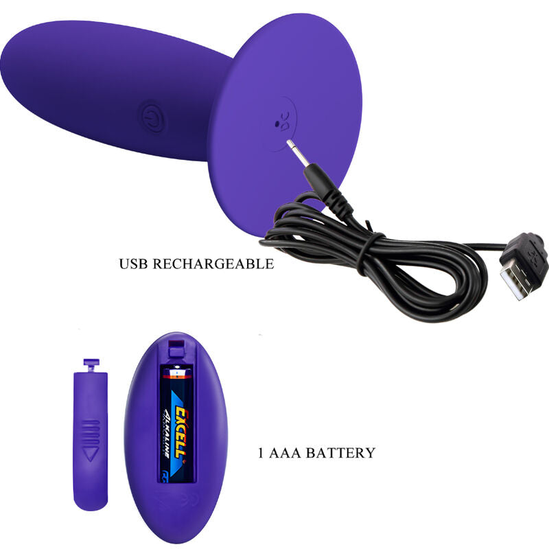 Pretty Love Youth Plug Anal Vibrator Remote Control Violet | Niks.fi verkkokauppa