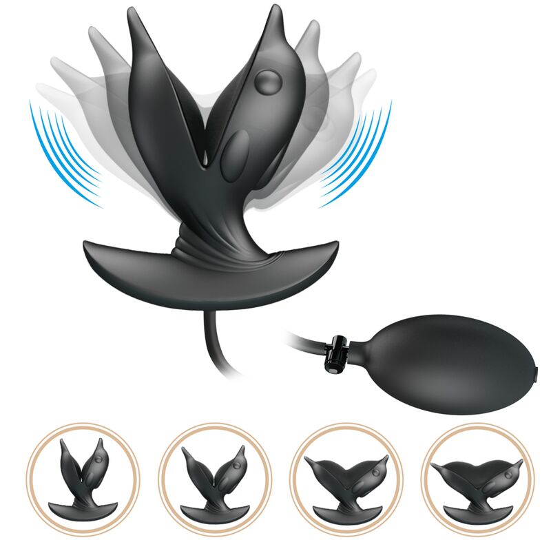 Pretty Love Inflatable & Rechargeable Delfin Anal Plug | Niks.fi verkkokauppa