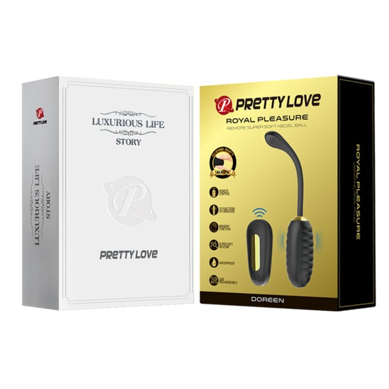 Pretty Love Doreen Luxury Rechargeable Vibrating Egg Black | Niks.fi verkkokauppa