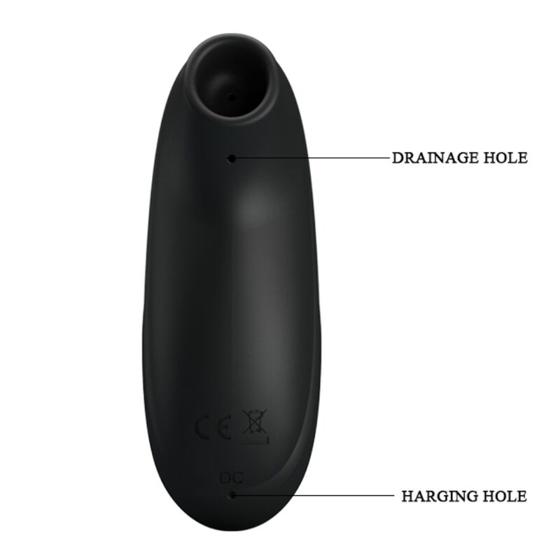 Pretty Love Black Rechargeable Luxury Suction Massager | Niks.fi verkkokauppa