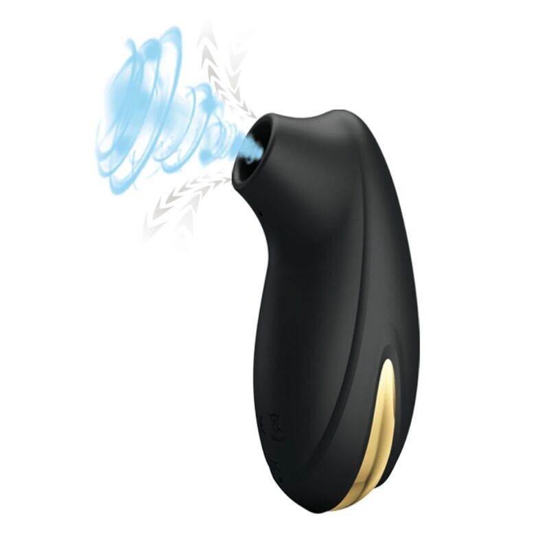 Pretty Love Black Rechargeable Luxury Suction Massager | Niks.fi verkkokauppa