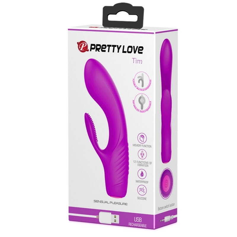 Pretty Lovetim Purple Rechargeable Vibrator | Niks.fi verkkokauppa