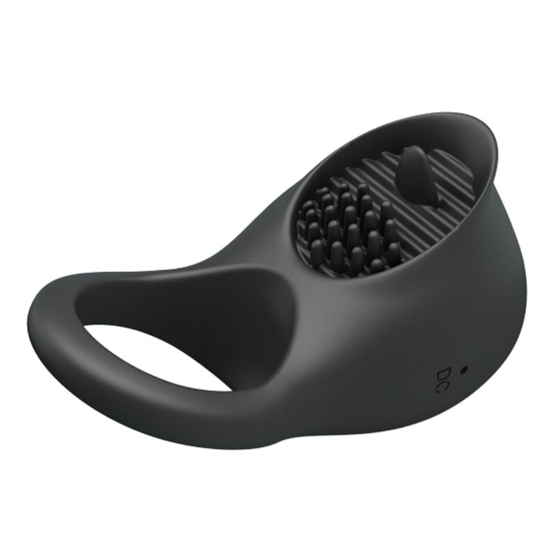Pretty Love Vibrating Penis Ring With Black Tongue | Niks.fi verkkokauppa