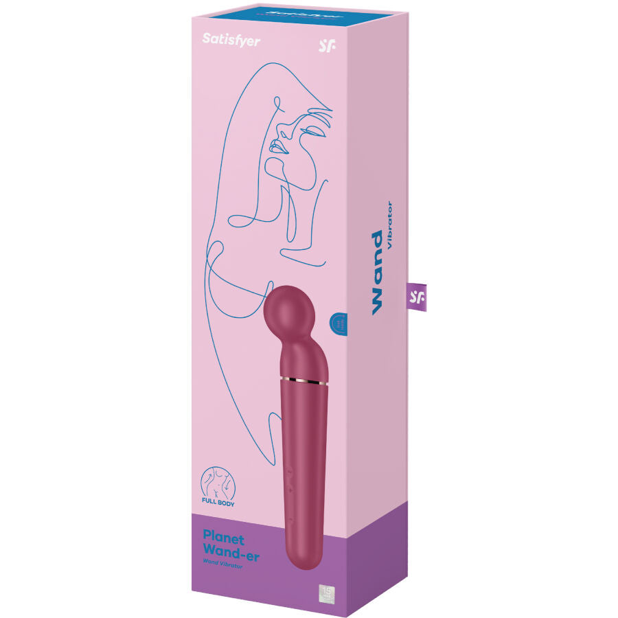 Satisfyer Planet Wand-Er Vibrator Massager Berry | Niks.fi verkkokauppa