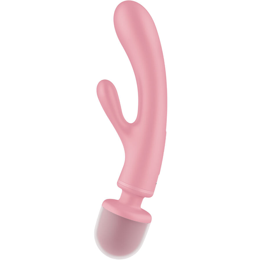 Satisfyer Triple Lover Rabbit Vibrator Massager Pink | Niks.fi verkkokauppa