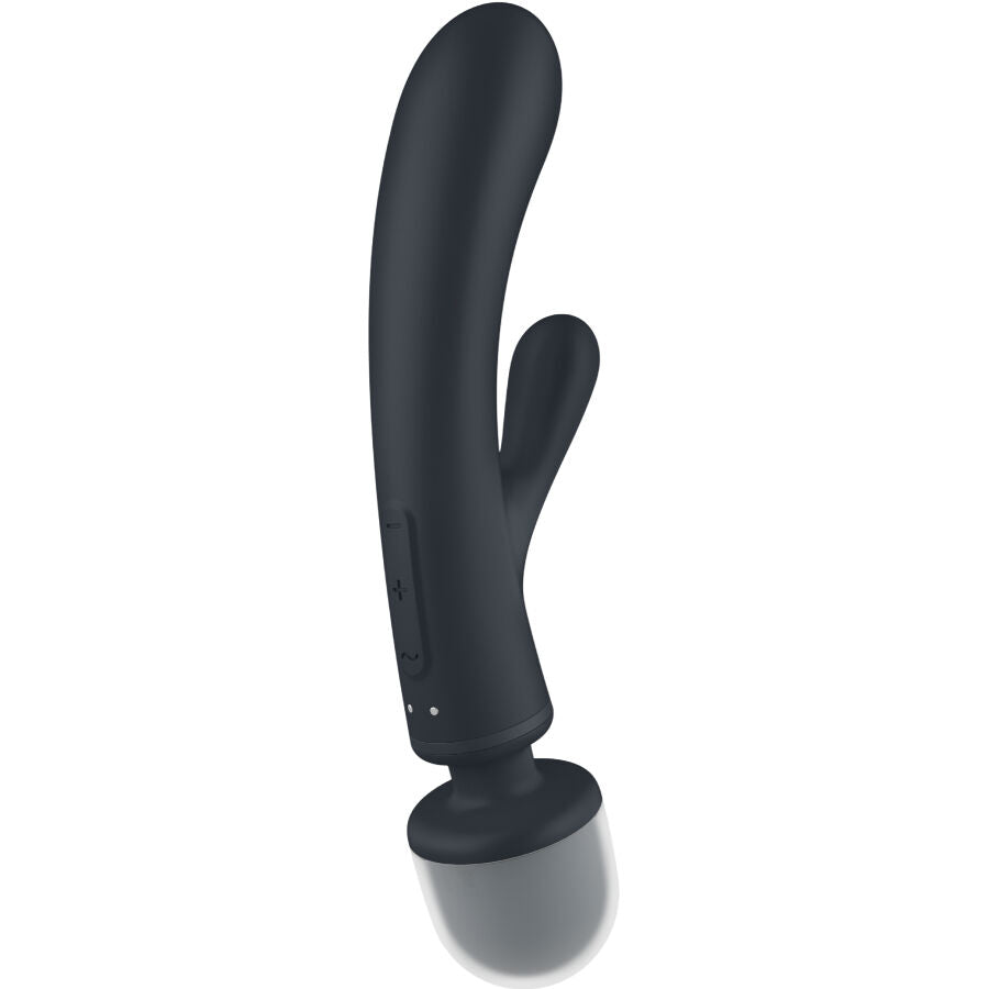 Satisfyer Triple Lover Rabbit Vibrator Massager Grey | Niks.fi verkkokauppa