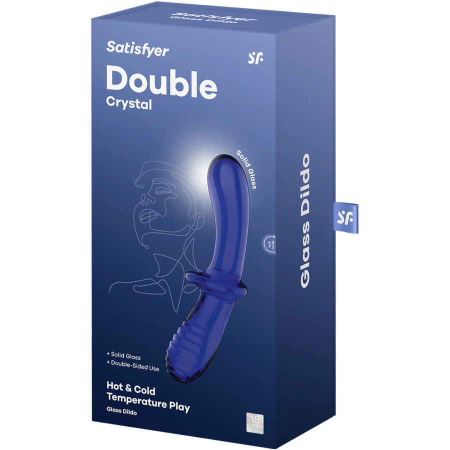 Satisfyer Double Crystal Dildo Blue | Niks.fi verkkokauppa