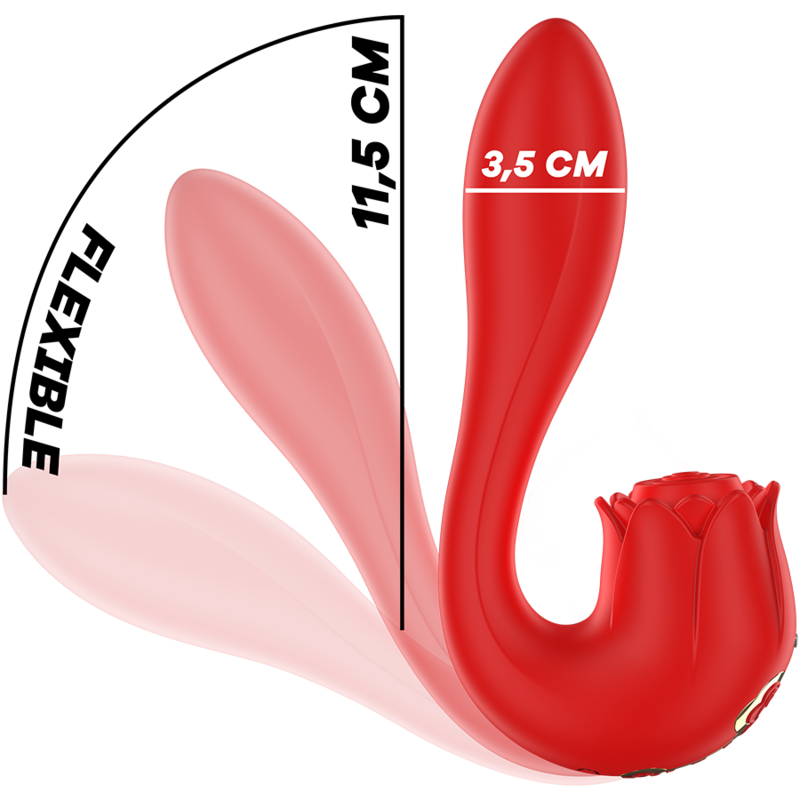 Mia Selena Stimulator Vibrating + Tapping Red | Niks.fi verkkokauppa