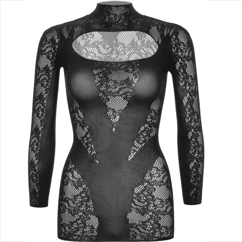 Leg Avenue Mini Dress With Lace Long Sleeve Black | Niks.fi verkkokauppa