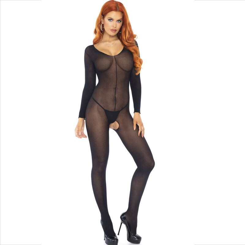 Leg Avenue Bodystocking Long Sleeve Black | Niks.fi verkkokauppa