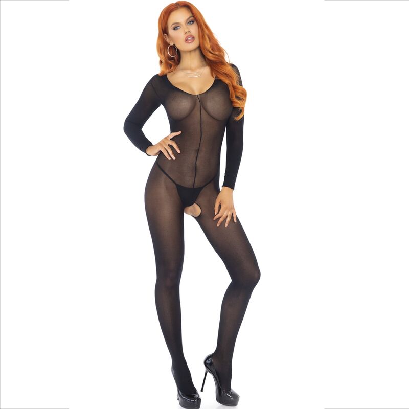 Leg Avenue Bodystocking Long Sleeve Black | Niks.fi verkkokauppa