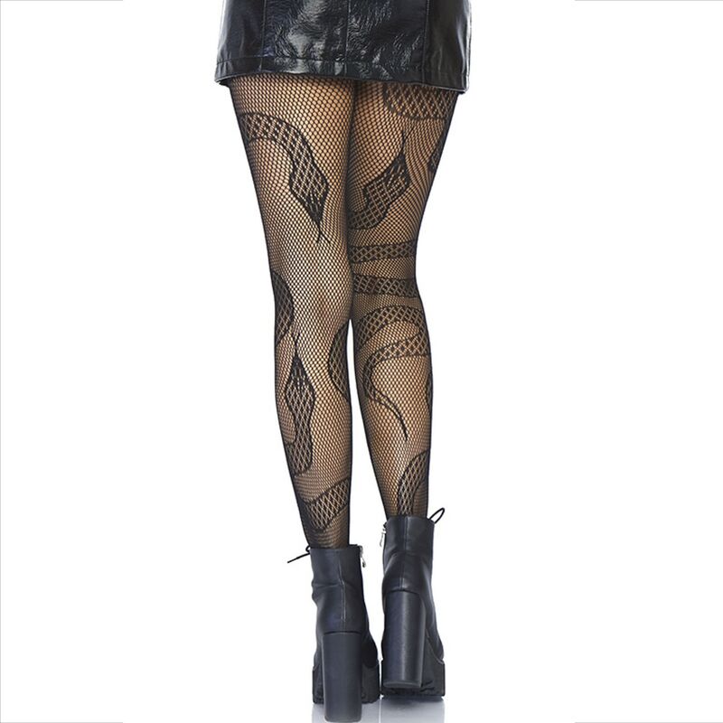 Leg Avenue Stockings Net Snakes Black | Niks.fi verkkokauppa