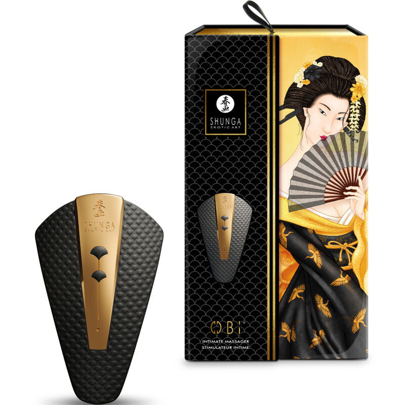 Shunga Obi Intimate Massager Black | Niks.fi verkkokauppa
