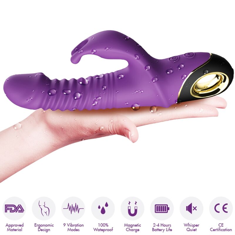 Zing Dildo Vibraattori Rabbit Purppura | Niks.fi verkkokauppa