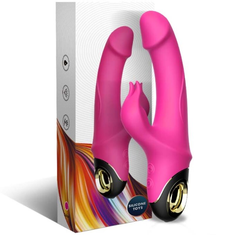 Meteror Dildo Vibraattori Rabbit Kiertäjä Fuksia | Niks.fi verkkokauppa