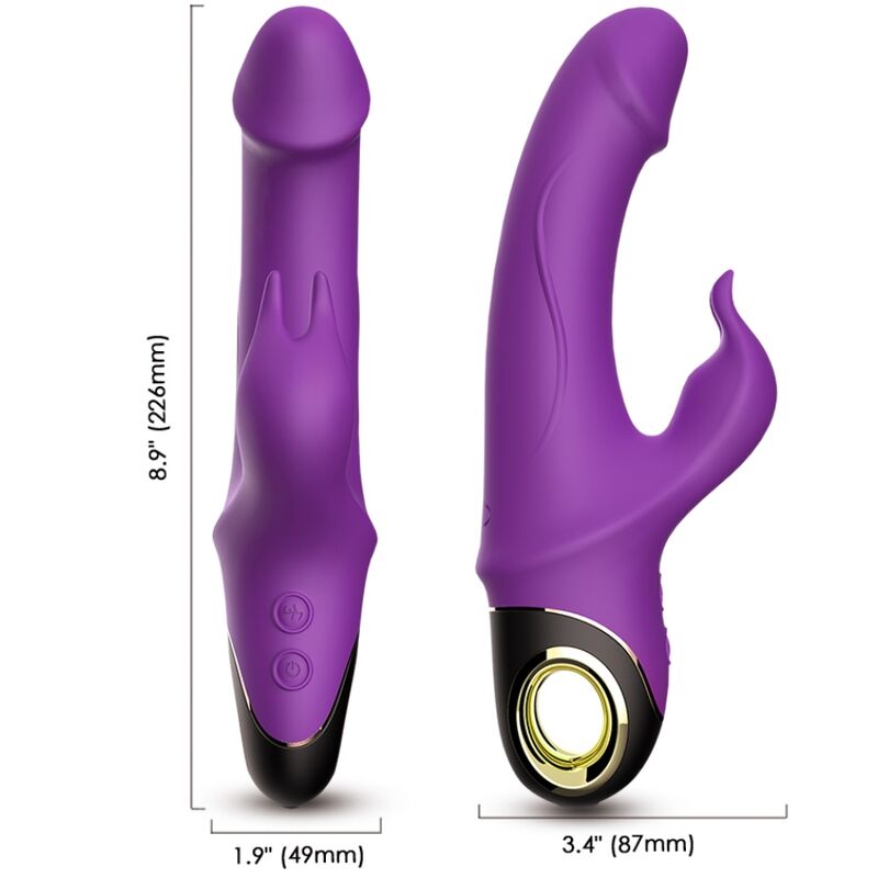 Meteror Dildo Vibraattori Rabbit Kiertäjä Purppura | Niks.fi verkkokauppa