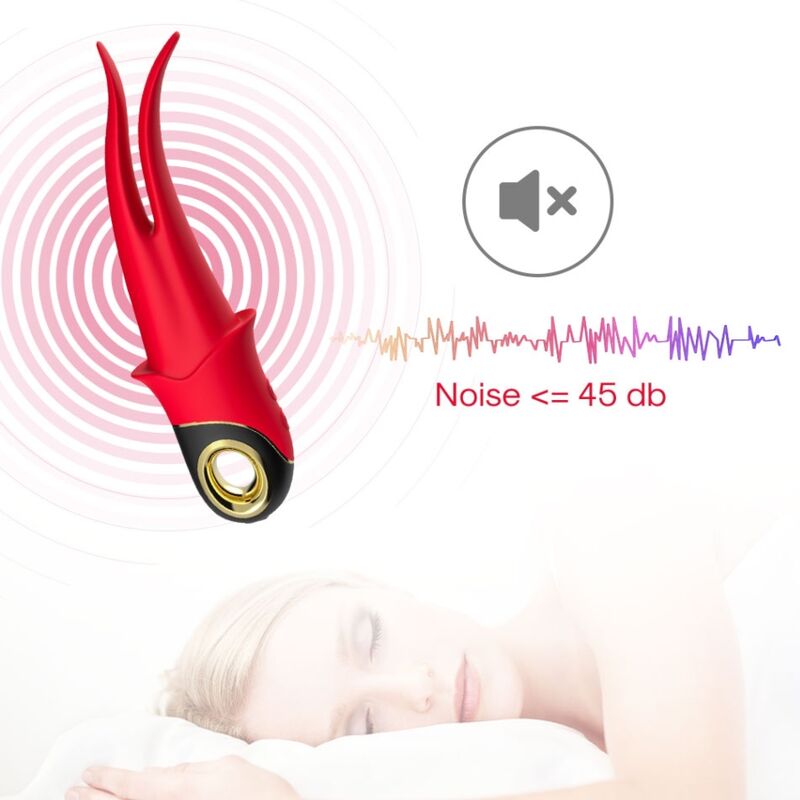 Armony Shadow Vibrator Double-Head Teasing Red | Niks.fi verkkokauppa