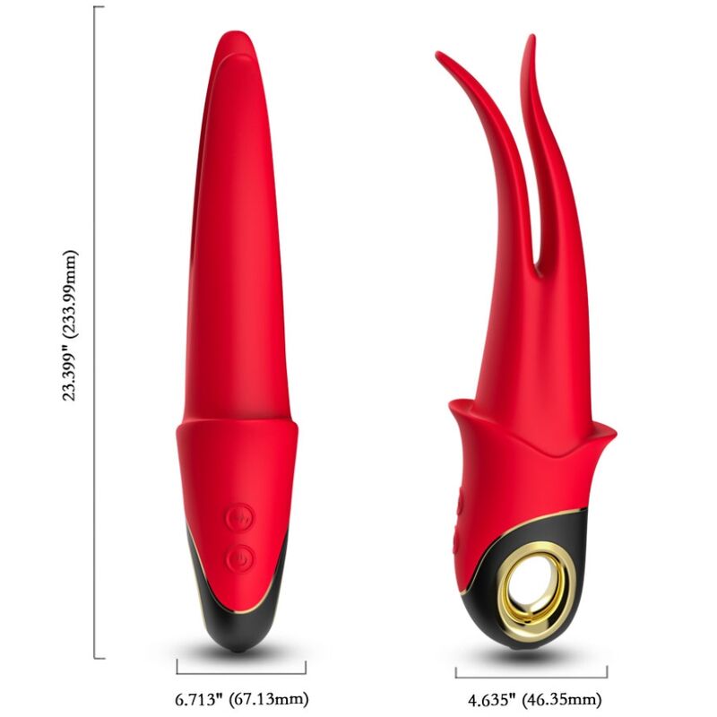 Armony Shadow Vibrator Double-Head Teasing Red | Niks.fi verkkokauppa
