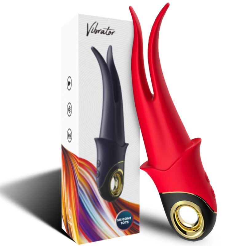 Armony Shadow Vibrator Double-Head Teasing Red | Niks.fi verkkokauppa