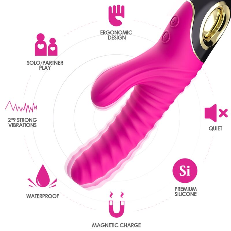 Eternity Vibraattori Silikoni Fuksia | Niks.fi verkkokauppa