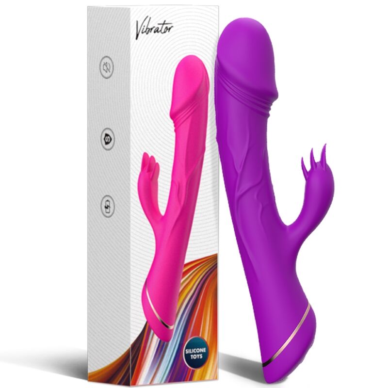 Dildo Vibraattori Rabbit Silikoni Purppura | Niks.fi verkkokauppa