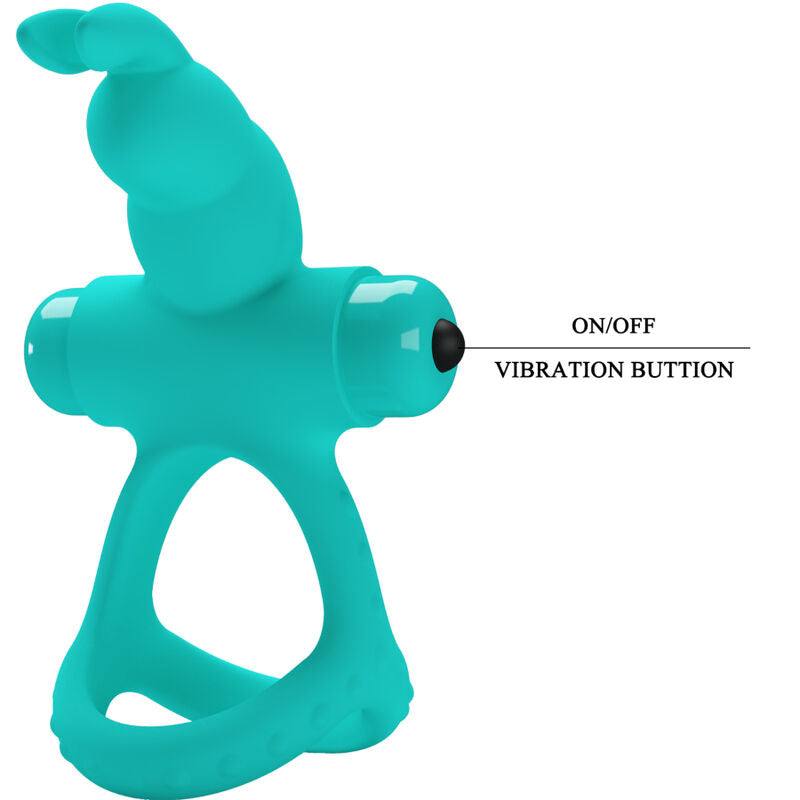 Pretty Love Figgy Green Rabbit Vibrator Ring | Niks.fi verkkokauppa