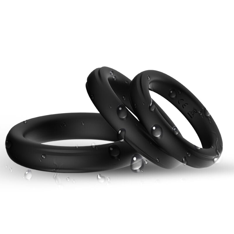 Armony Triple Silicone Ring Black | Niks.fi verkkokauppa