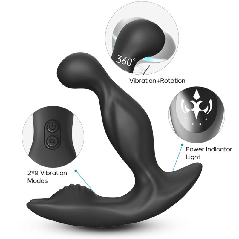 Armony Bat King Vibrator Anal Prostate Rotator Remote Control Black | Niks.fi verkkokauppa