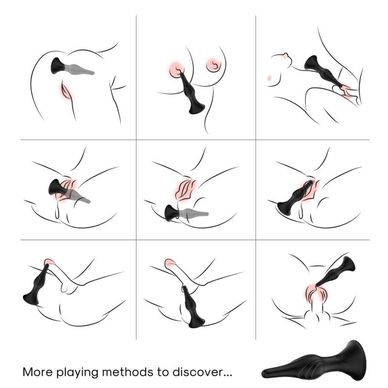 Armony Vibrator & Anal Plug Remote Control Black | Niks.fi verkkokauppa