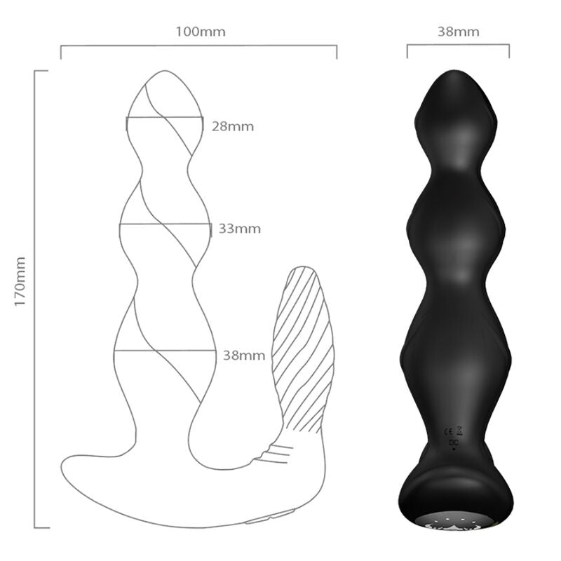 Armony Manfun Vibrator & Stimulator Anal Plug Remote Control Black | Niks.fi verkkokauppa