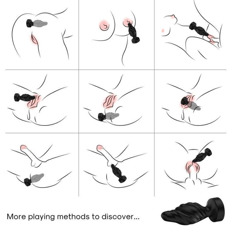 Armony Vibrator & Anal Plug Remote Control Black | Niks.fi verkkokauppa