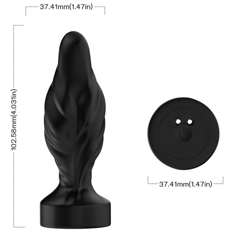Armony Vibrator & Anal Plug Remote Control Black | Niks.fi verkkokauppa