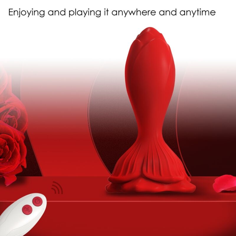 Armony Pink Vibrator & Anal Plug Small Remote Control Red | Niks.fi verkkokauppa