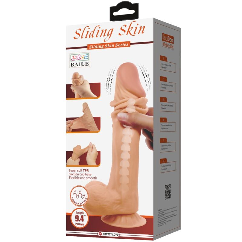Pretty Lovesliding Skin Series Realistic Dildo With Sliding Skin Suction Cup Remote Control Flesh 24 Cm | Niks.fi verkkokauppa