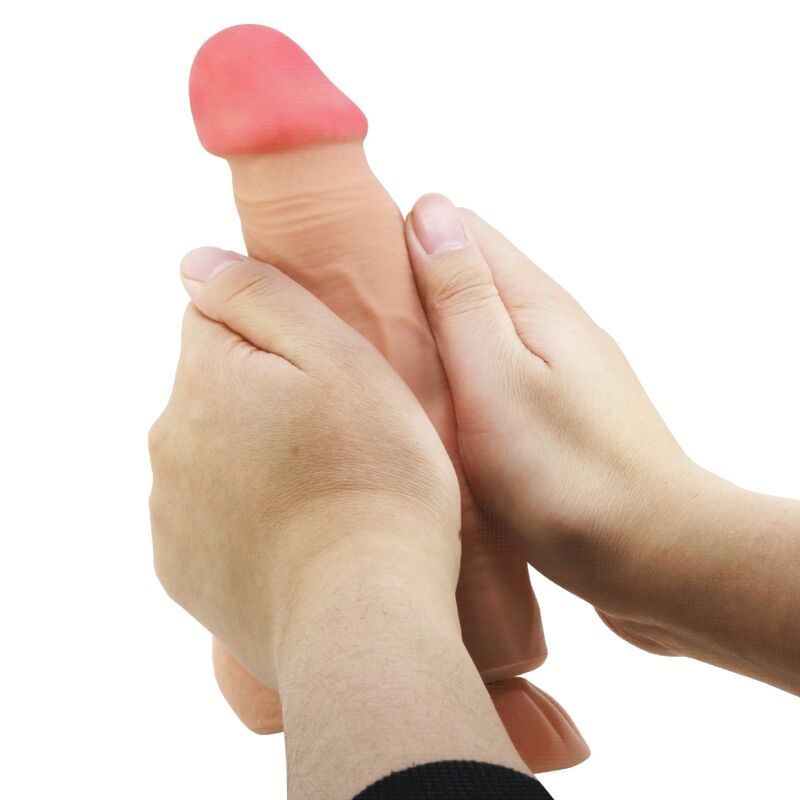 Pretty Lovesliding Skin Series Realistic Dildo With Sliding Skin Suction Cup Remote Control Flesh 21.8 Cm | Niks.fi verkkokauppa
