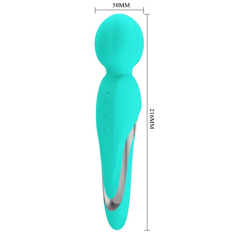 Pretty Love Walter Vibrator Wand Aqua Green | Niks.fi verkkokauppa