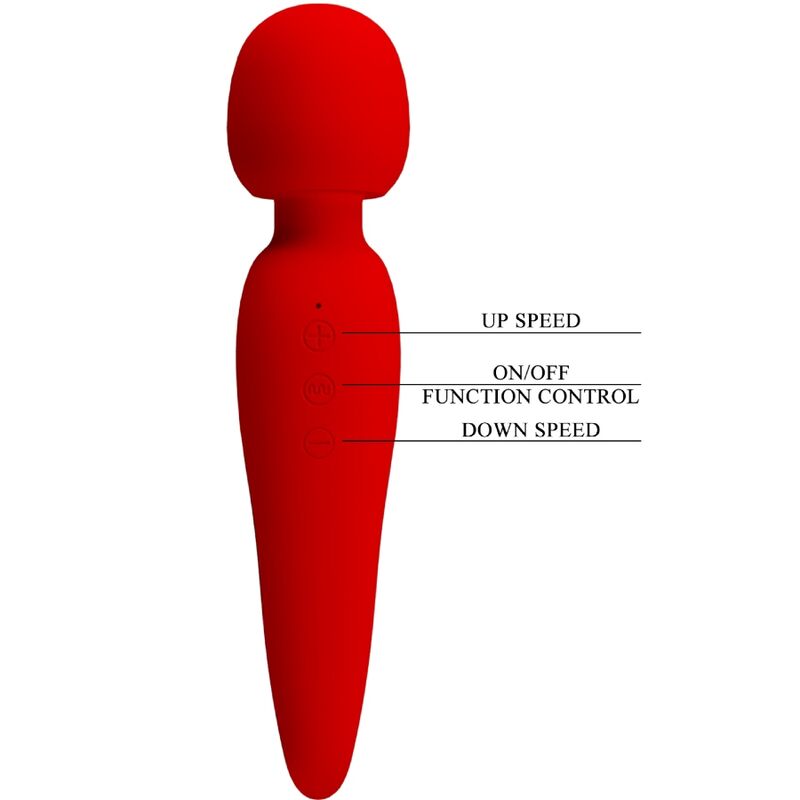Pretty Love Meredith Massager 12 Vibration Modes Red | Niks.fi verkkokauppa