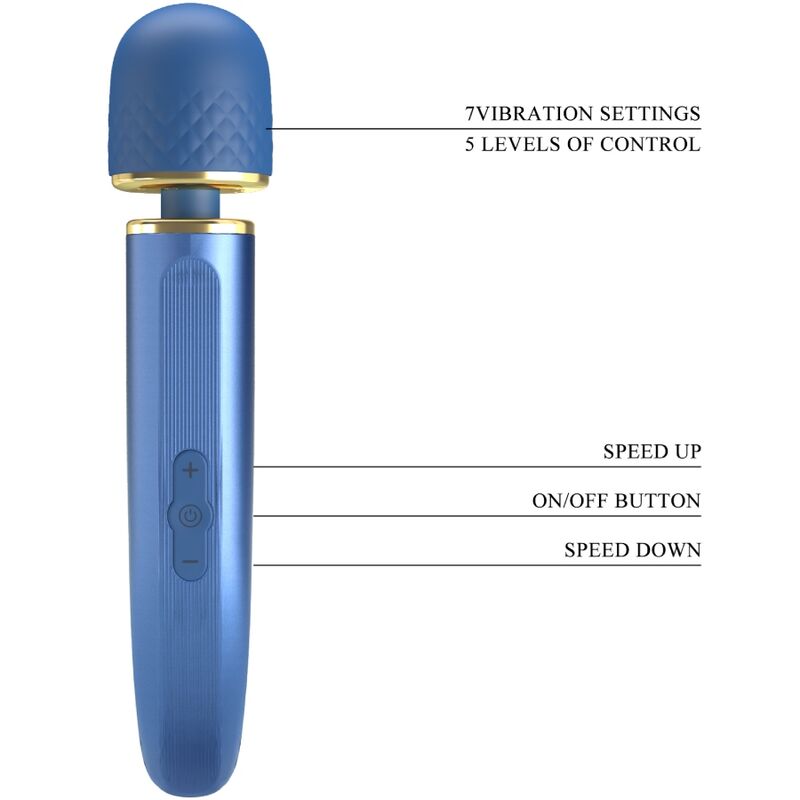 Pretty Love Massager 7 Vibration Modes Blue | Niks.fi verkkokauppa