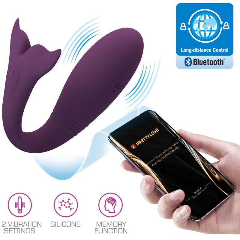 Pretty Love Jayleen Vibrator App Remote Control Purple | Niks.fi verkkokauppa