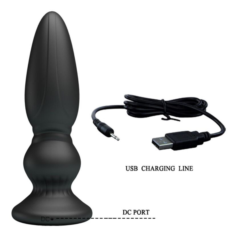 Mr Play Powerful Vibrator Remote Control Anal Plug Black | Niks.fi verkkokauppa